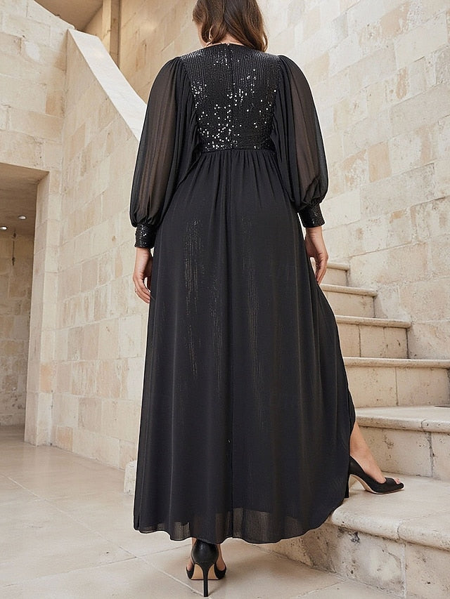 Dress of Size the Sparkle Bride Mother Plus A-Line Black