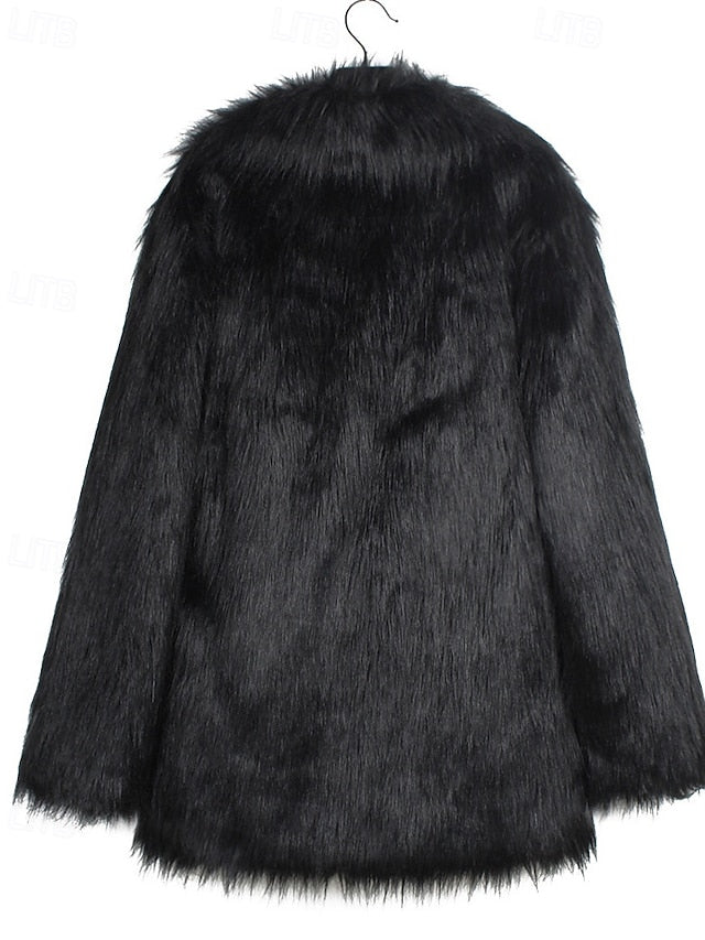 Comfortable Coat Fur Women's Faux Furs Warm