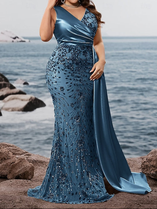 Gown / Mermaid Sparkle Trumpet Evening Formal Dress Wear Long
