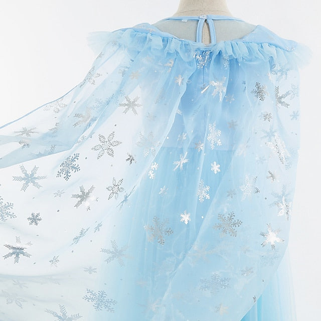 Flower Dress Girl Frozen Princess Party Fairytale Elsa Theme