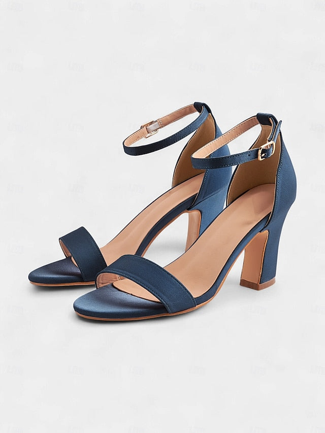 Ankle Toe Sandals Light Open - Heel Strap Women's High Blue
