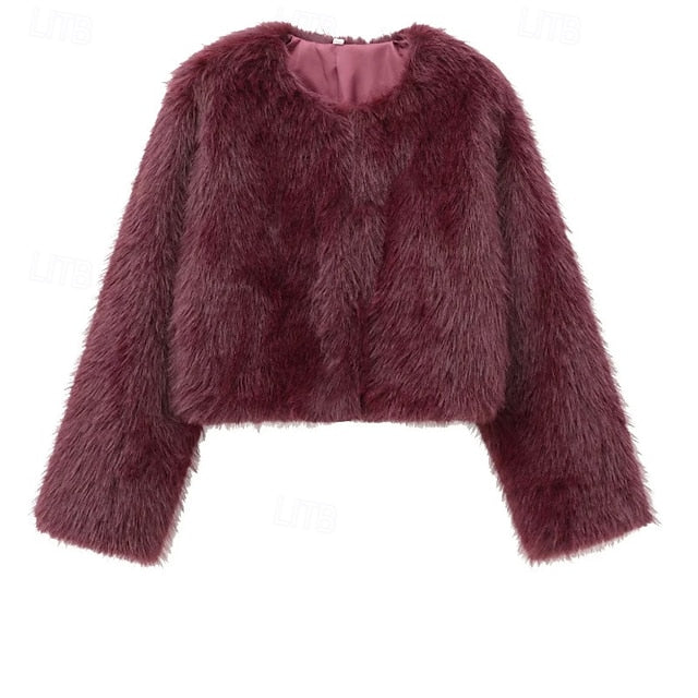 Coat Warm Leathers Comfortable Women's Fur Furs Faux