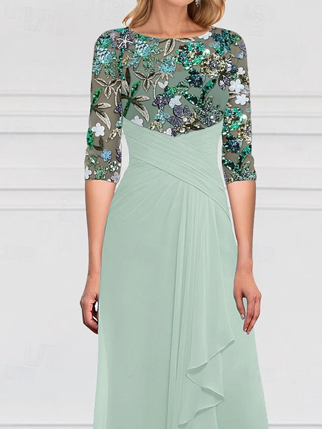 Dress A-Line Bride Sparkle Gown of Mother the SkyBeaded