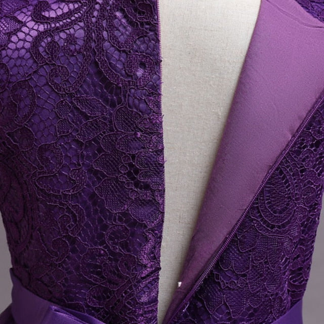 Dress Plain Kids Line Floral Party A Girls' Little