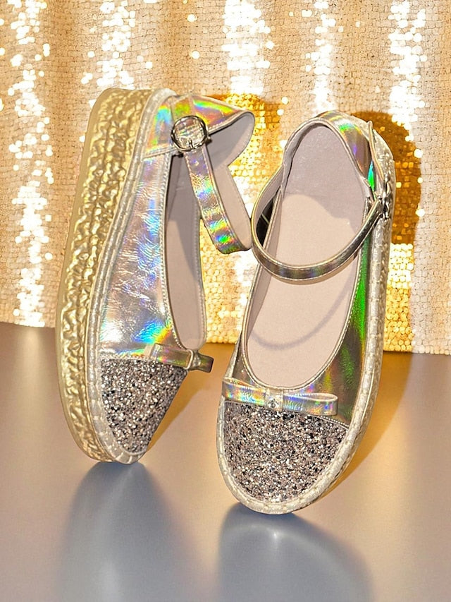Holographic Jane Glitter Women's Mary Platform Shoes
