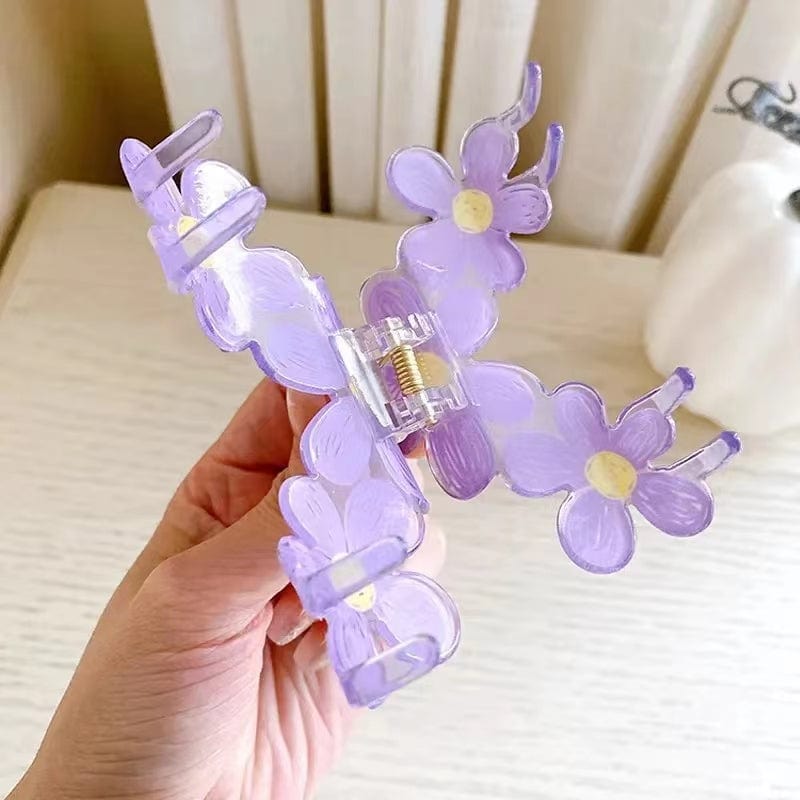 Hand-drawn Painting Flower Hair Clip