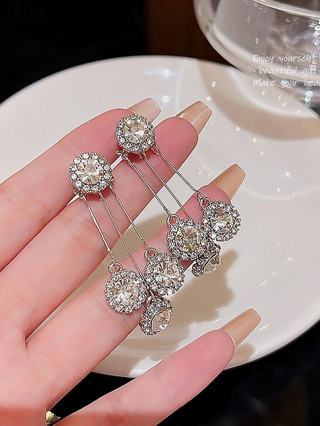 Crystal for Elegant Women – Dangle Earrings Sparkling
