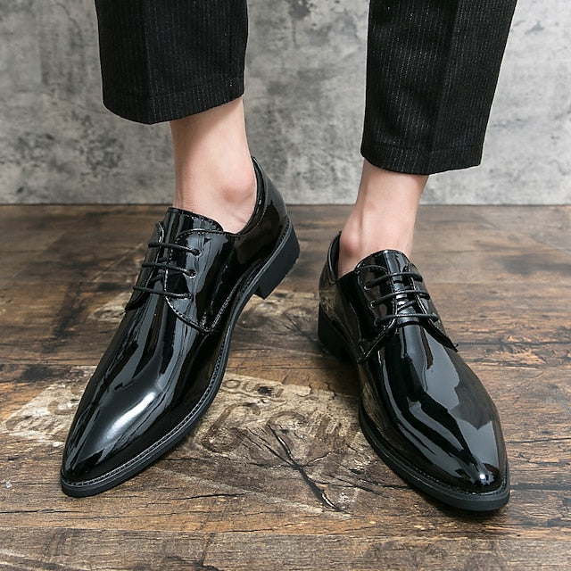 Formal Oxford Shoes Patent – Leather Shiny Men's