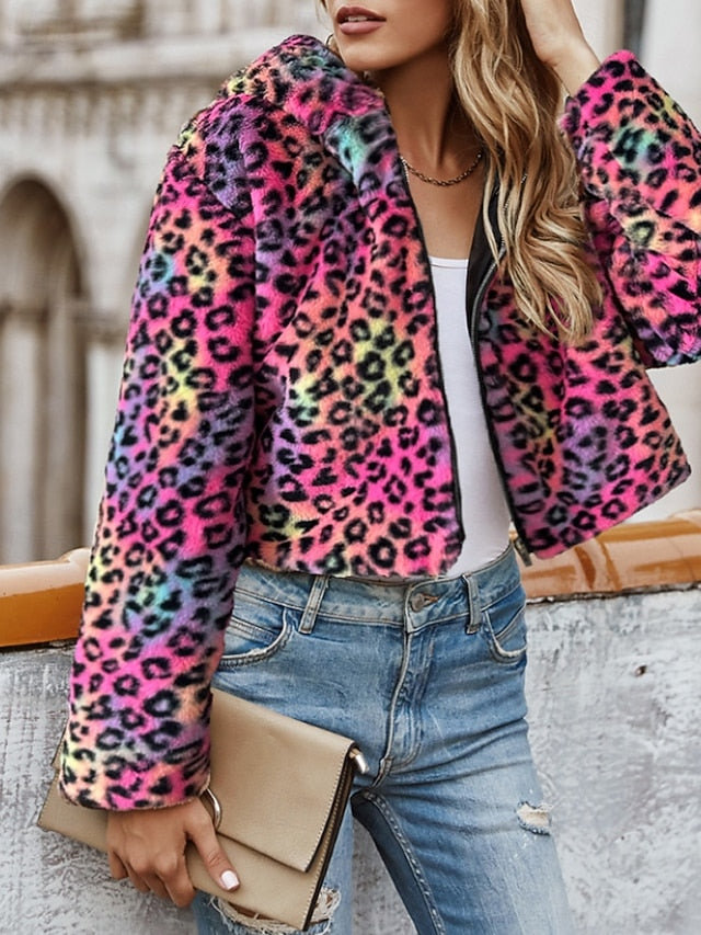 Comfortable Coat Hoodie Faux Warm Women's Fur Jacket