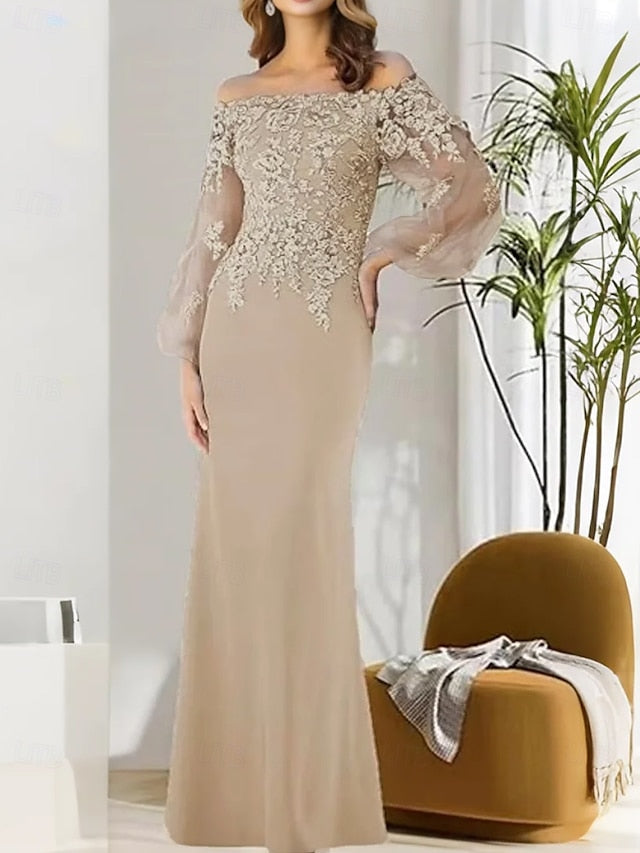 Shoulder / Bride Mother the of Elegant Mermaid Trumpet Off Dress