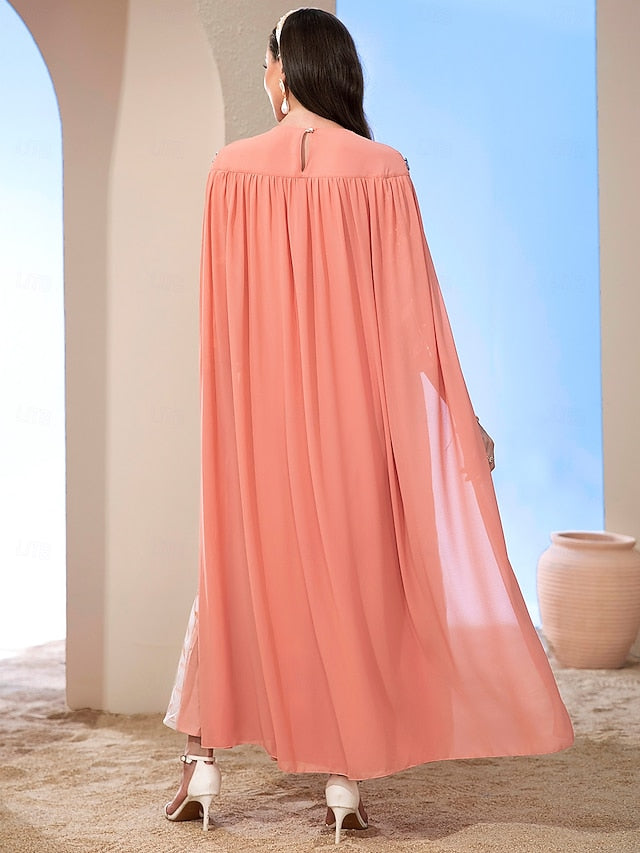 the Bride of Dress Cape Mother Elegant Vintage A-Line