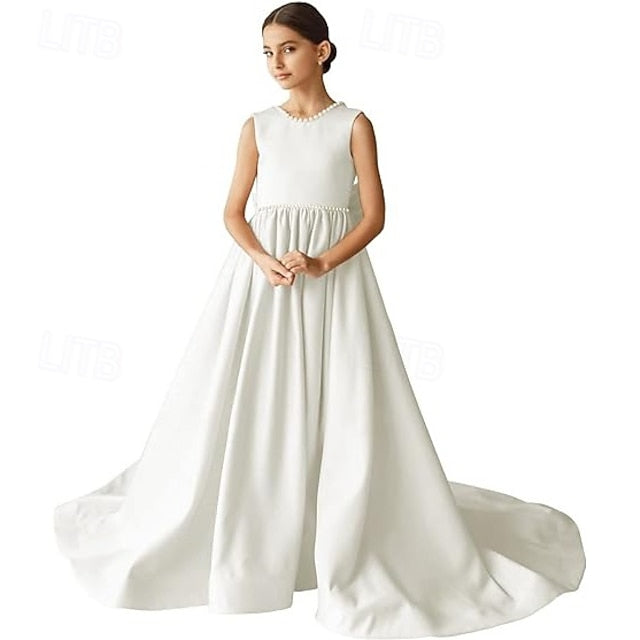 Girl Girls' Communion Flower Party First Dress