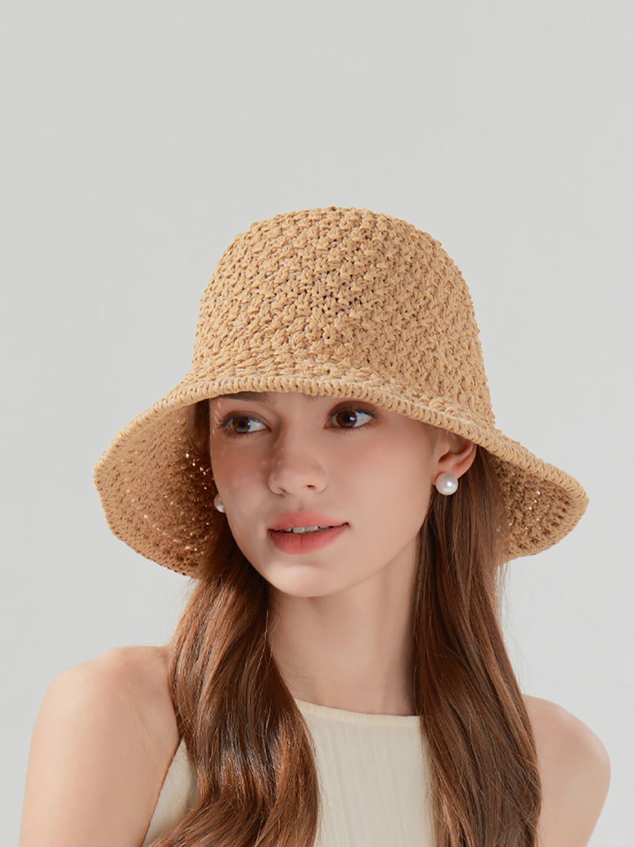 Hat Women Casual Weave Straw Sunproof