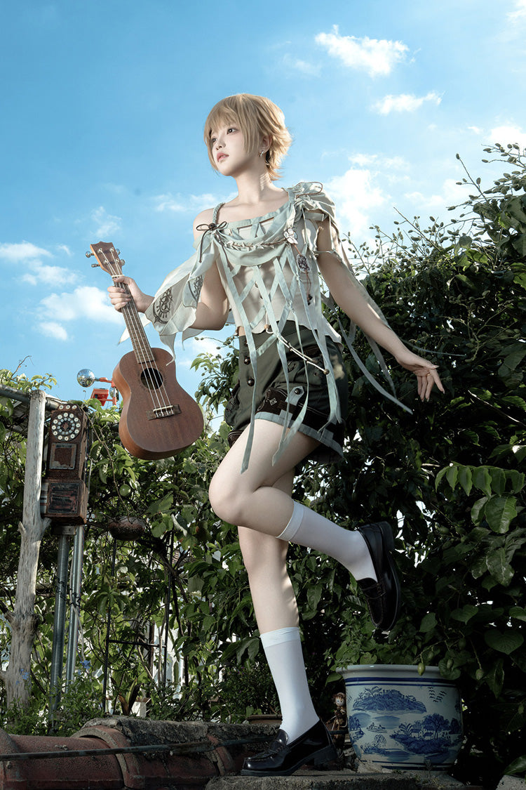 Emerald Square Collar Asymmetric Prince Ouji Lolita Ensemble