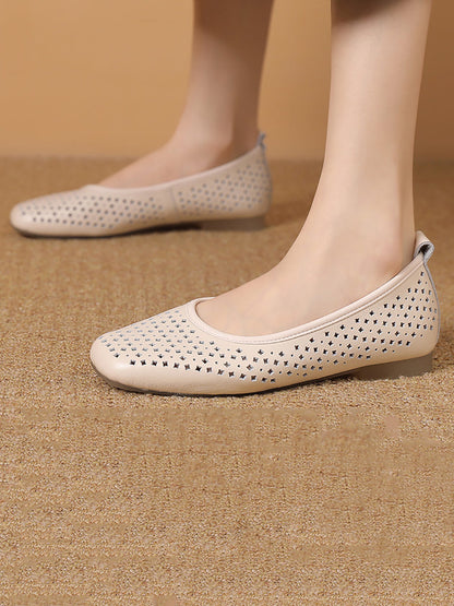 Heel Out Low Casual Shoes Summer Hollow Women