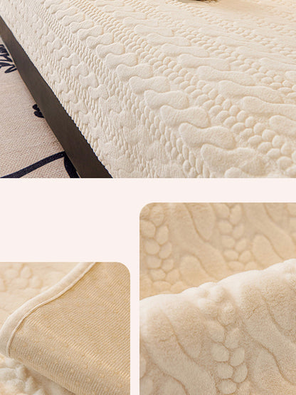 Winter Warm Solid Soft Fleece Casual Thick Soft Cushion QM033