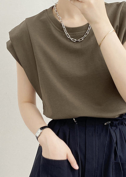 Green Neck T Army Solid O Summer Women Cotton Shirts