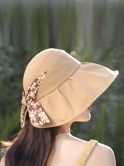 Floral Summer Sunproof Bowknot Women Artsy Hat