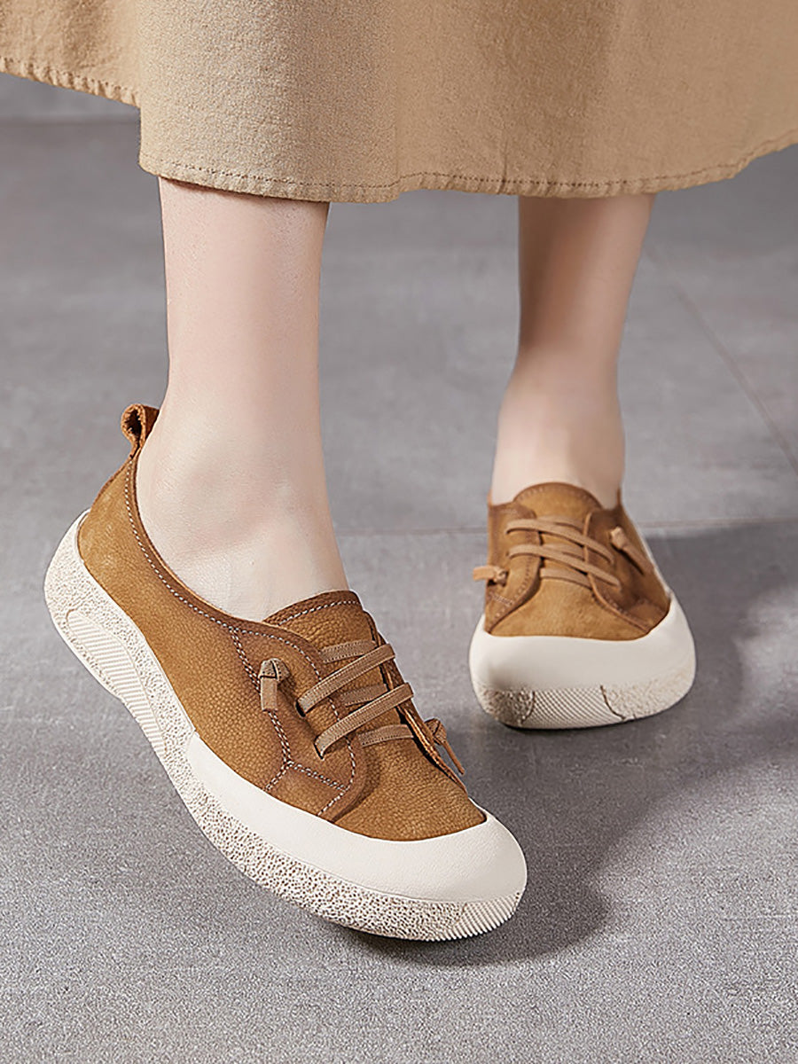 Casual Genuine Leather Flat Women Summer Shoes
