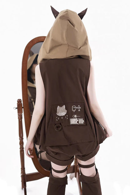 Fox Trail Hooded Punk Prince Ouji Lolita Set