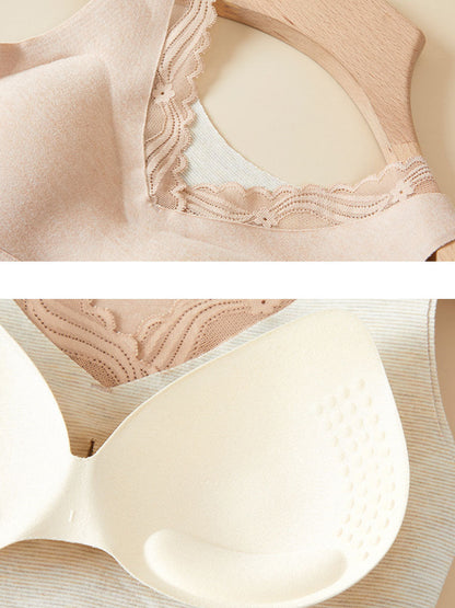 Soutien-gorge en dentelle sans couture pour femme avec coussinets d'allaitement AV1068