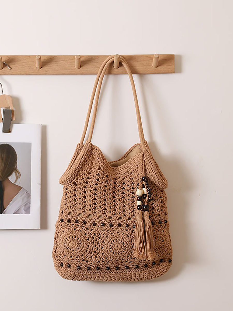 Weave Beach Vintage Bag Women Cotton Shoulder