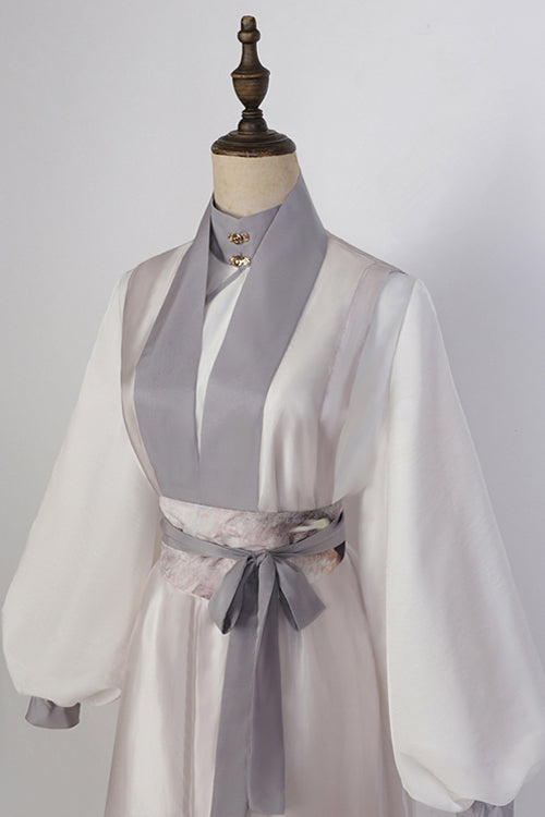 Classic Lolita Hanfu Gown Full Set with Elegant Chinese Ink Printing