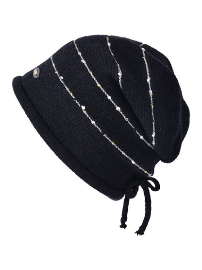 Women Winter Fashion Warm Hemming Knit Hat AV1024