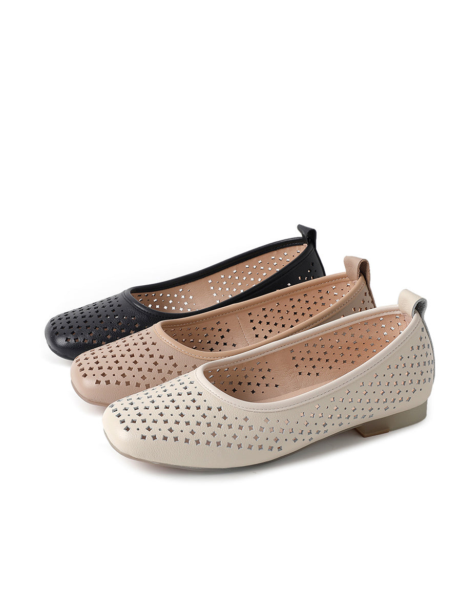 Heel Out Low Casual Shoes Summer Hollow Women