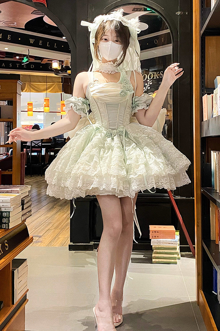 Mint Angel Sweetheart Multi-Layer Lace Ballet Princess Lolita Gown