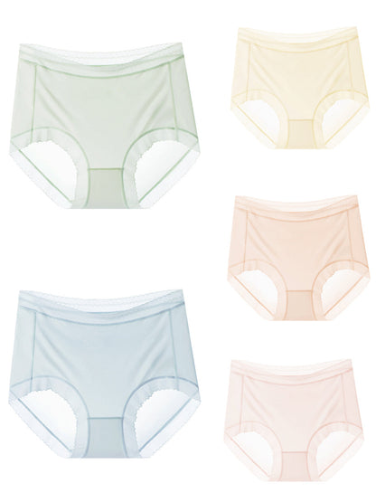 Underwear 5 High Summer Pieces Women Thin Waist