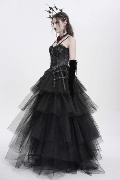 No-Sleeve Embroidery Chain Gothic Waistcoat