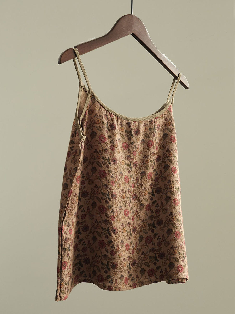 Women Summer Vintage Floral Cotton Vest PP1046