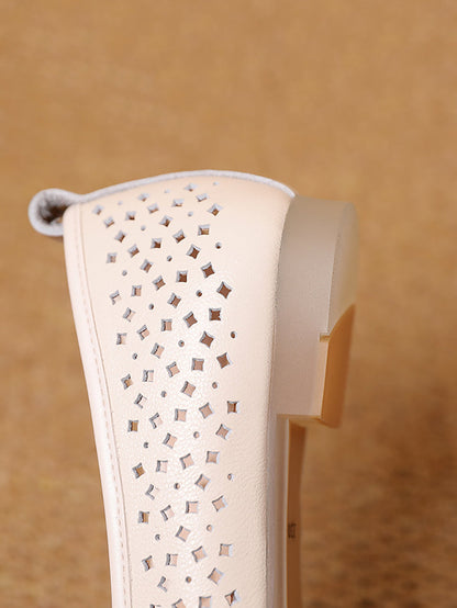 Heel Out Low Casual Shoes Summer Hollow Women