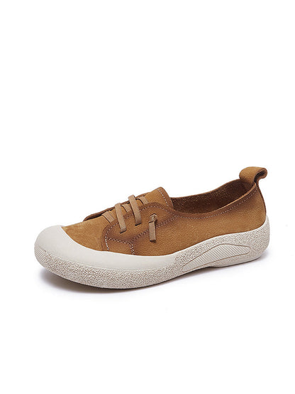 Casual Genuine Leather Flat Women Summer Shoes