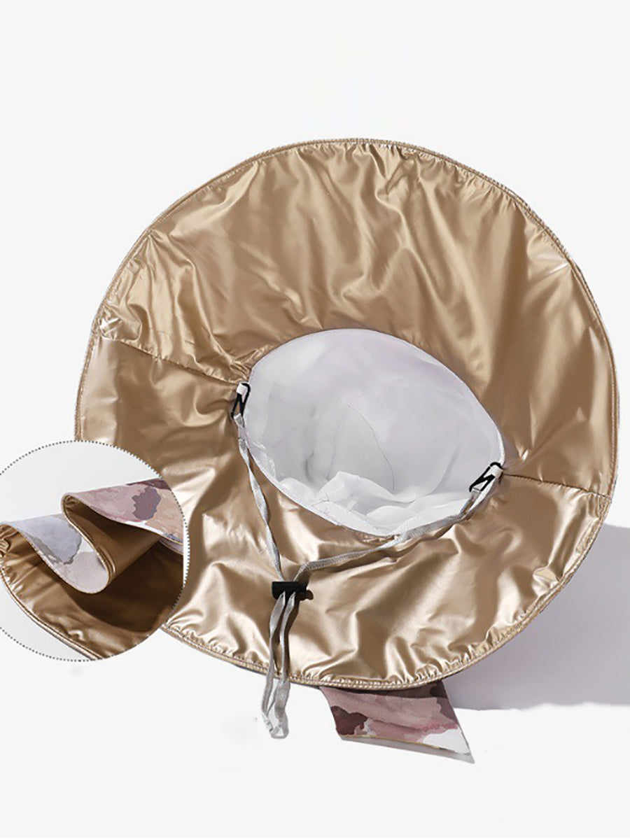 Colorblock Sunproof Bowknot Artsy Women Hat