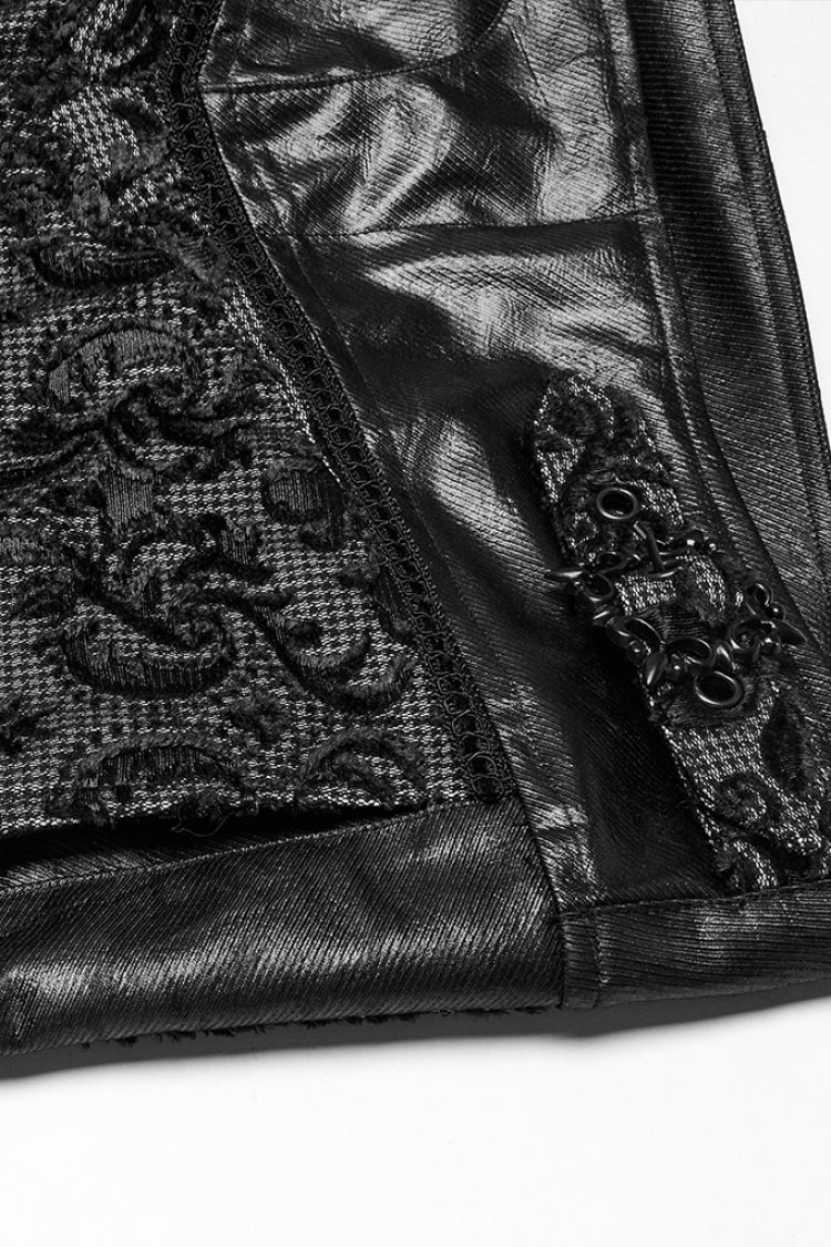 Floral Embroidery Buckle Gothic Trousers for Men