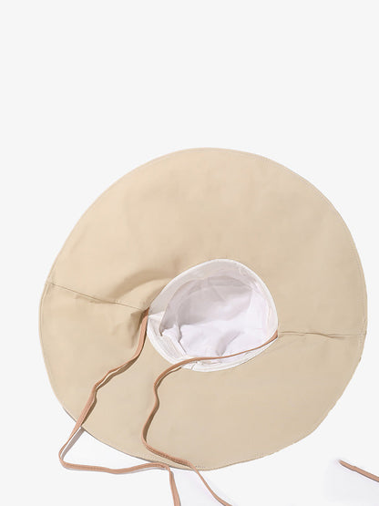 Sunproof Large Brim Women Stripe Hat Casual