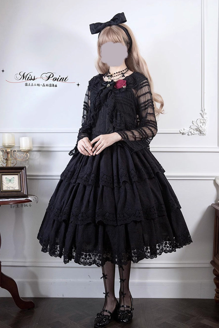 Ebony Embroidered Sweet Suspender Top - Forest Waltz