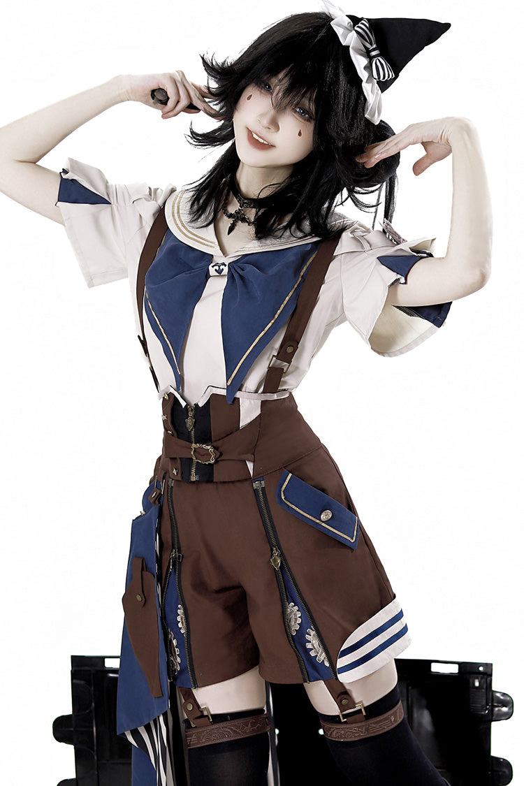 Wonder Equipment Inventor Ouji Punk Lolita Bib Shorts