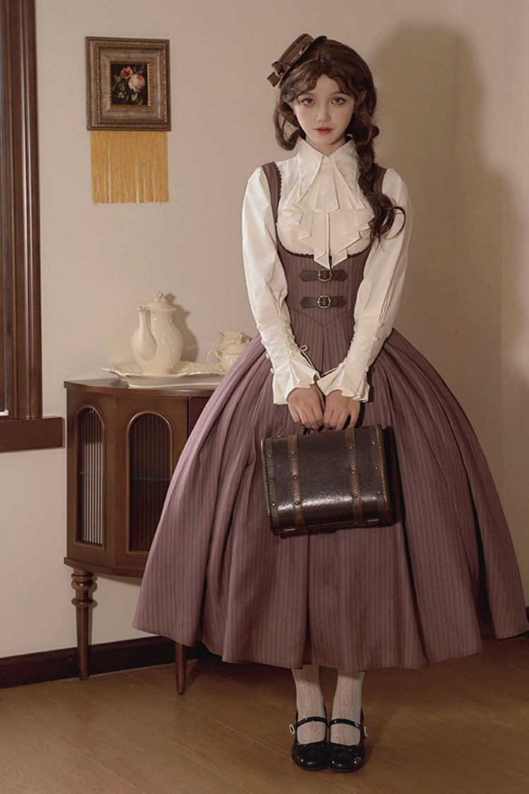 Manchester Striped Sweet Lolita Long Dress With Support