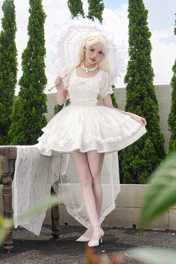 Bowknot Cardigan Sweet Elegant Princess Lolita JSK Dress in Moonlight Symphony