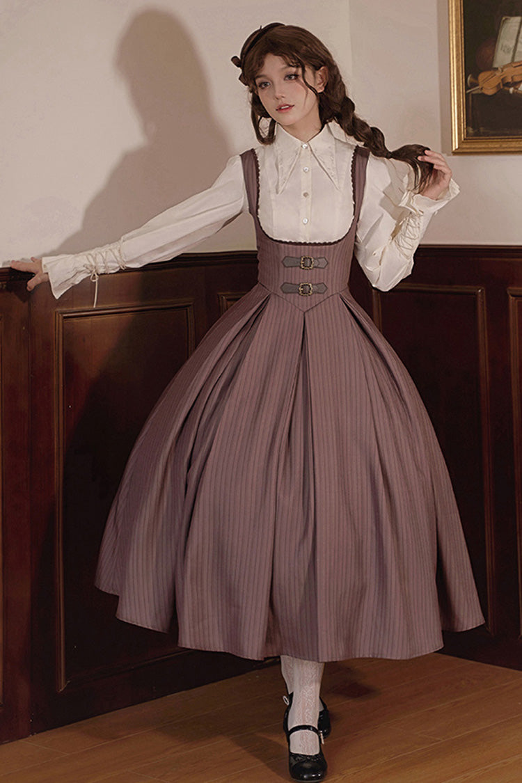 Manchester Striped Sweet Lolita Long Dress With Support