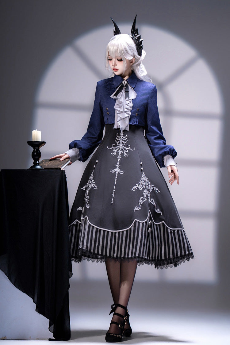 Vintage Elegant Lolita JSK Dress Set with Embroidery