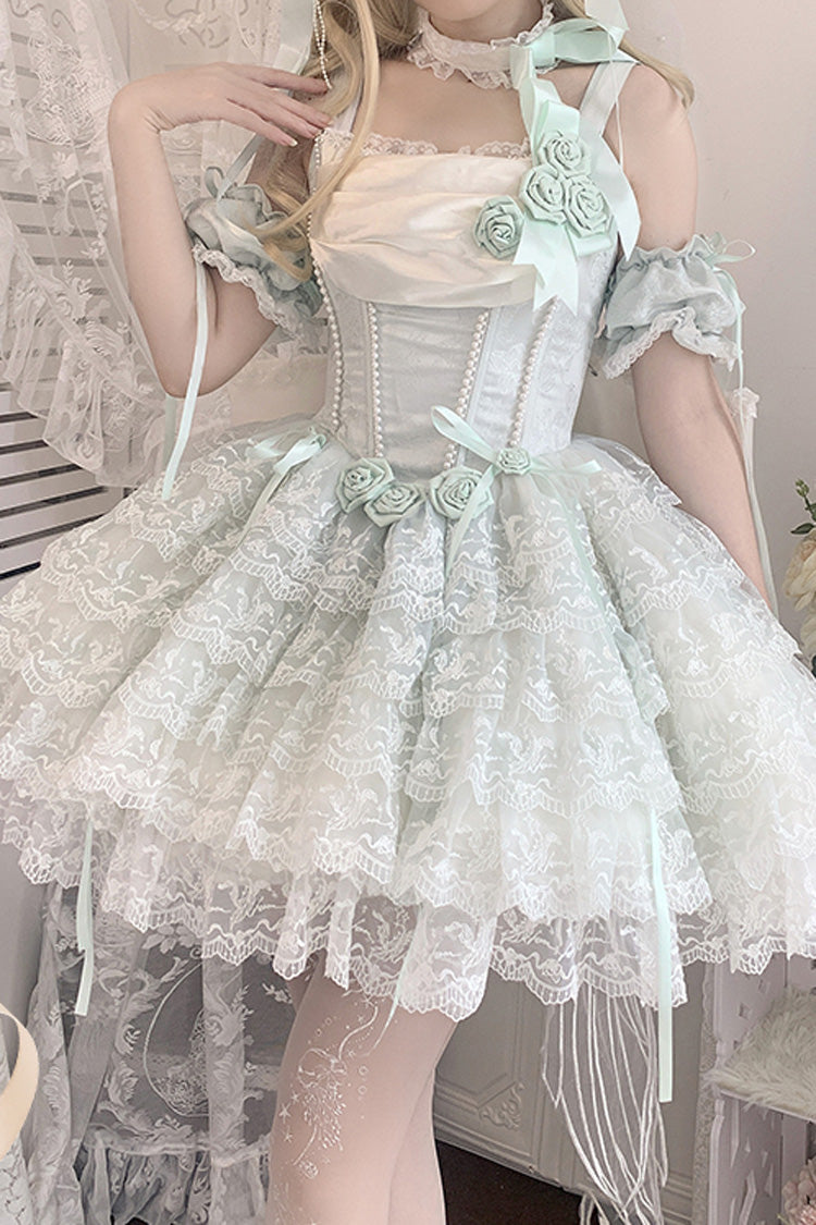 Mint Angel Sweetheart Multi-Layer Lace Ballet Princess Lolita Gown