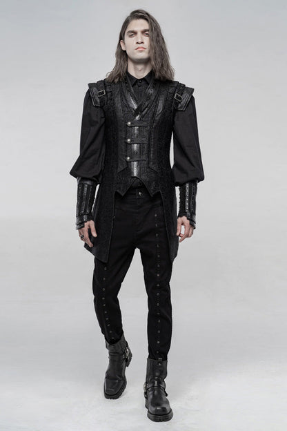 Buckle Detail Punk Vest for Men