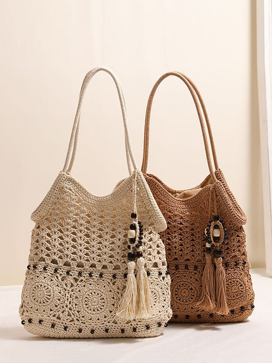 Weave Beach Vintage Bag Women Cotton Shoulder