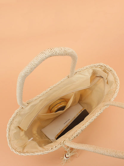 Weave Fashion Commuter Bag Straw Shoulder