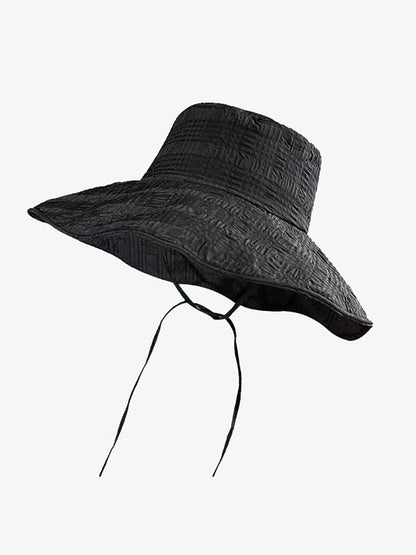 Chapeau d'été à large bord pour femme, style artistique, à carreaux, résistant au soleil, ZZ1042 