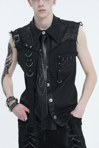 Jet Buckle Splice Raw Punk Vest
